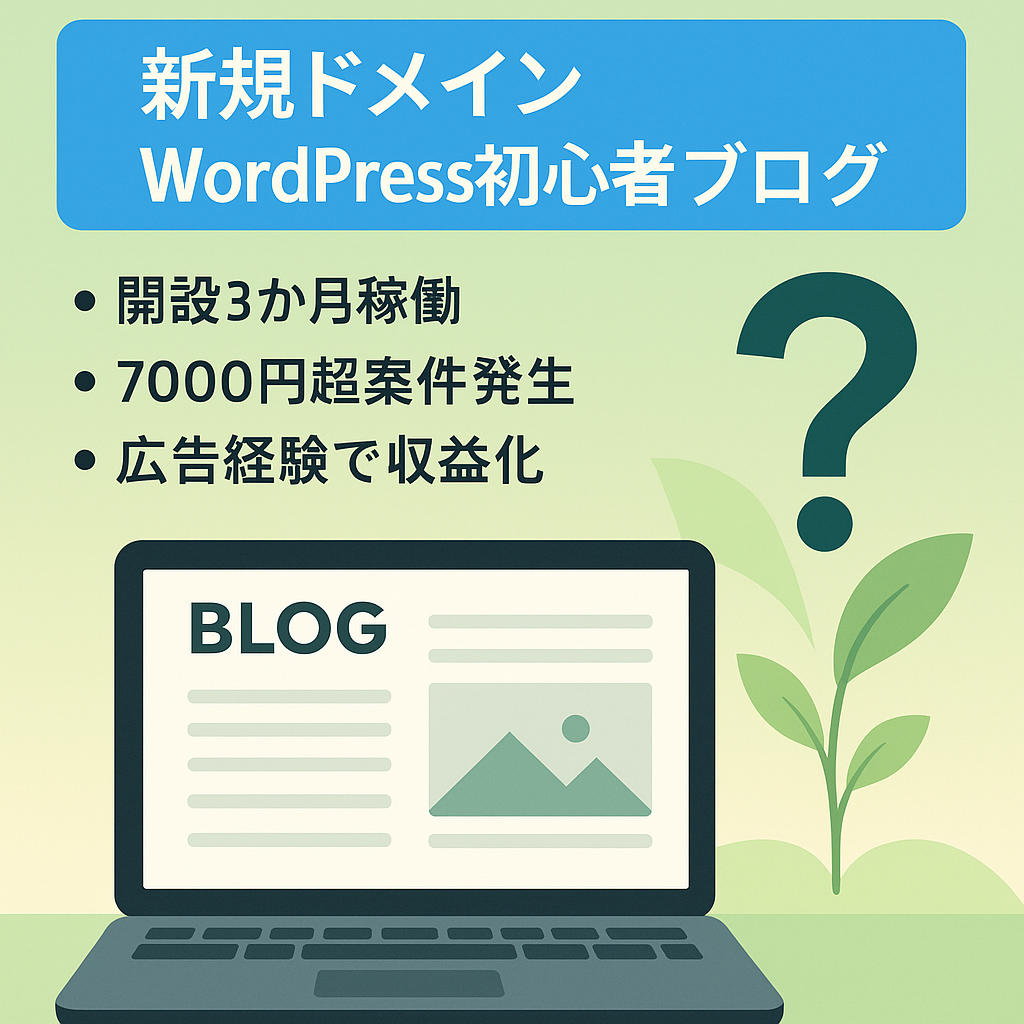 【新規ドメイン】初心者向けのWordpressに関するブログ