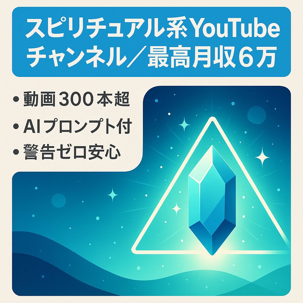 開始1年半　スピリチュアル系YouTubeチャンネルを外注なしで運営　最高月収約60,000円
