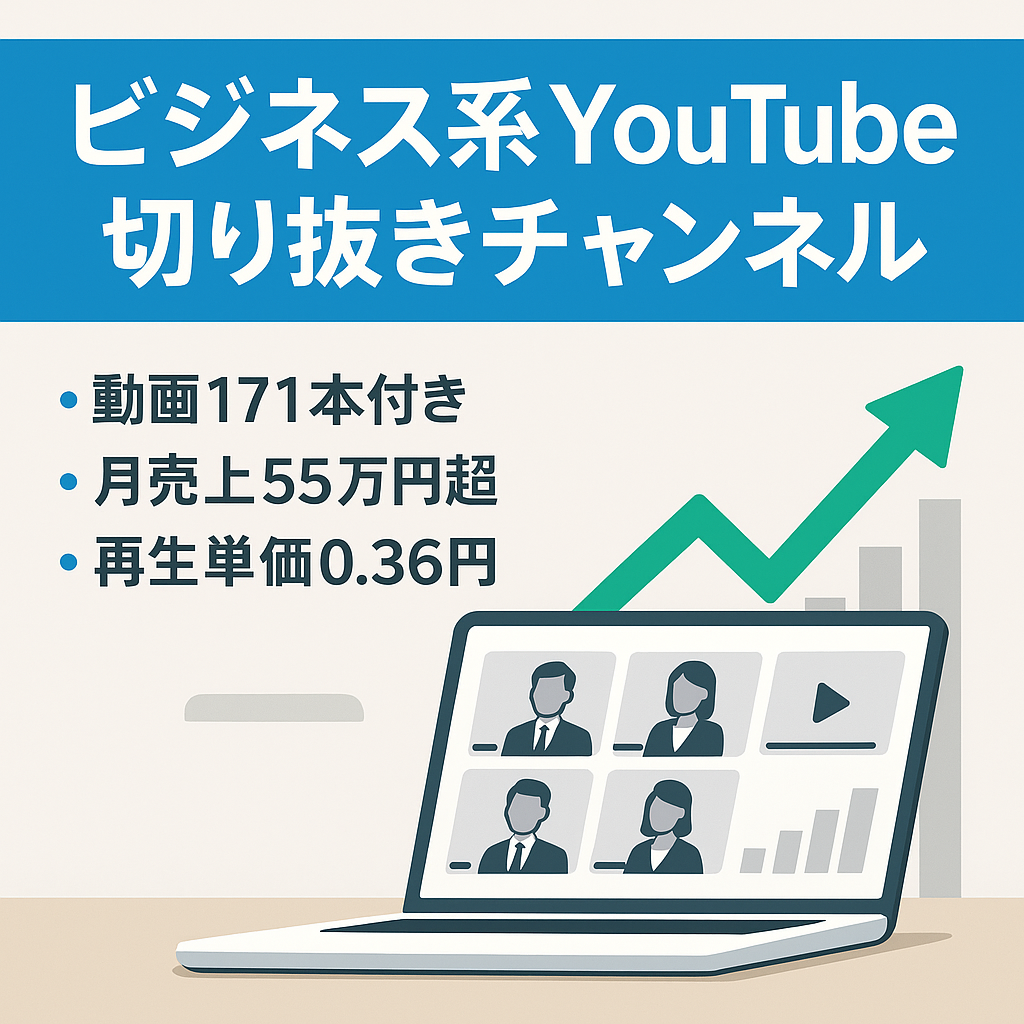 【訳あり 最高月間月収55万円超え】超有名ビジネス系YouTubeの切り抜きチャンネル