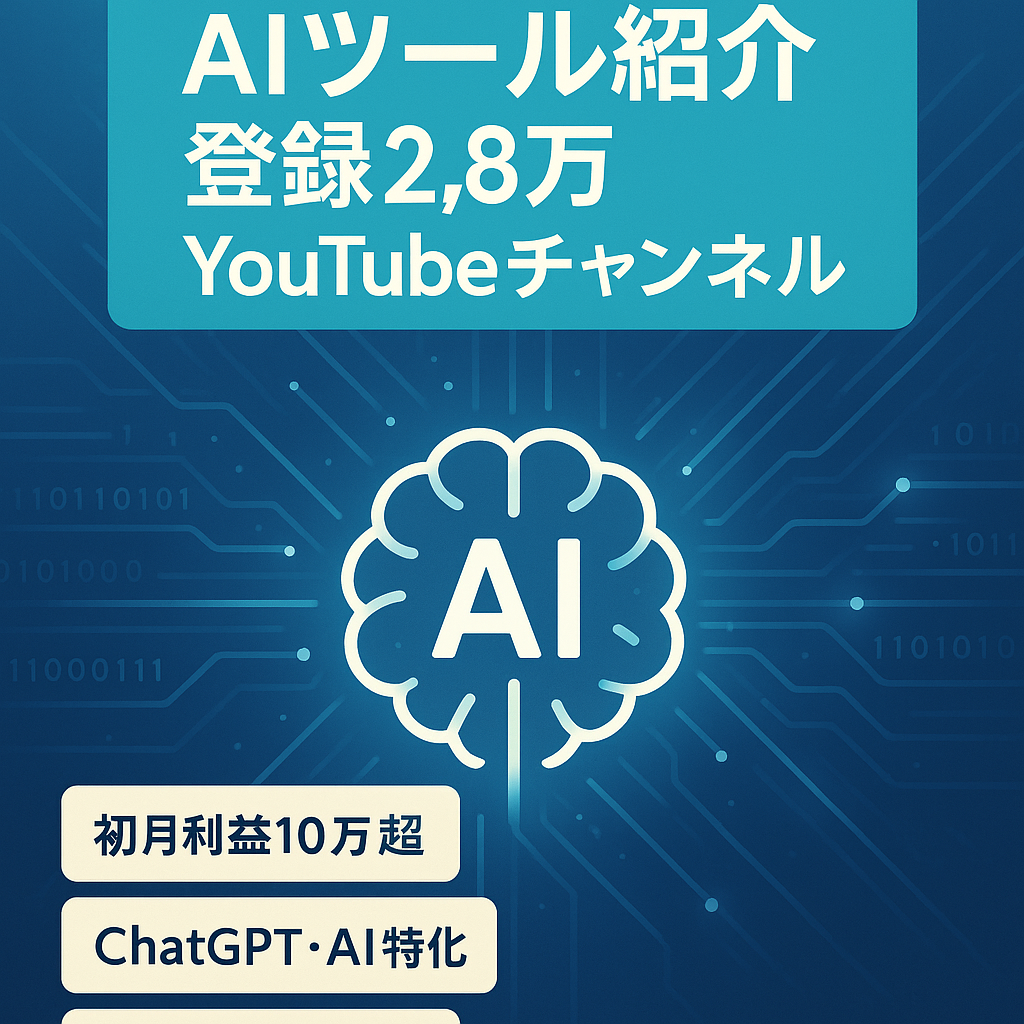 【Youtube】開設2ヶ月で登録者2.8万人超え！Chatgptの使い方やAIツールを紹介する急成長チャンネル