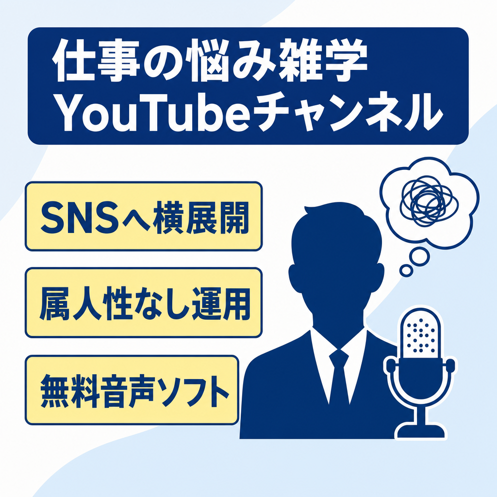 【顔出し不要・属人性なし・雑学ch】会社、仕事の悩み系YouTubeチャンネル