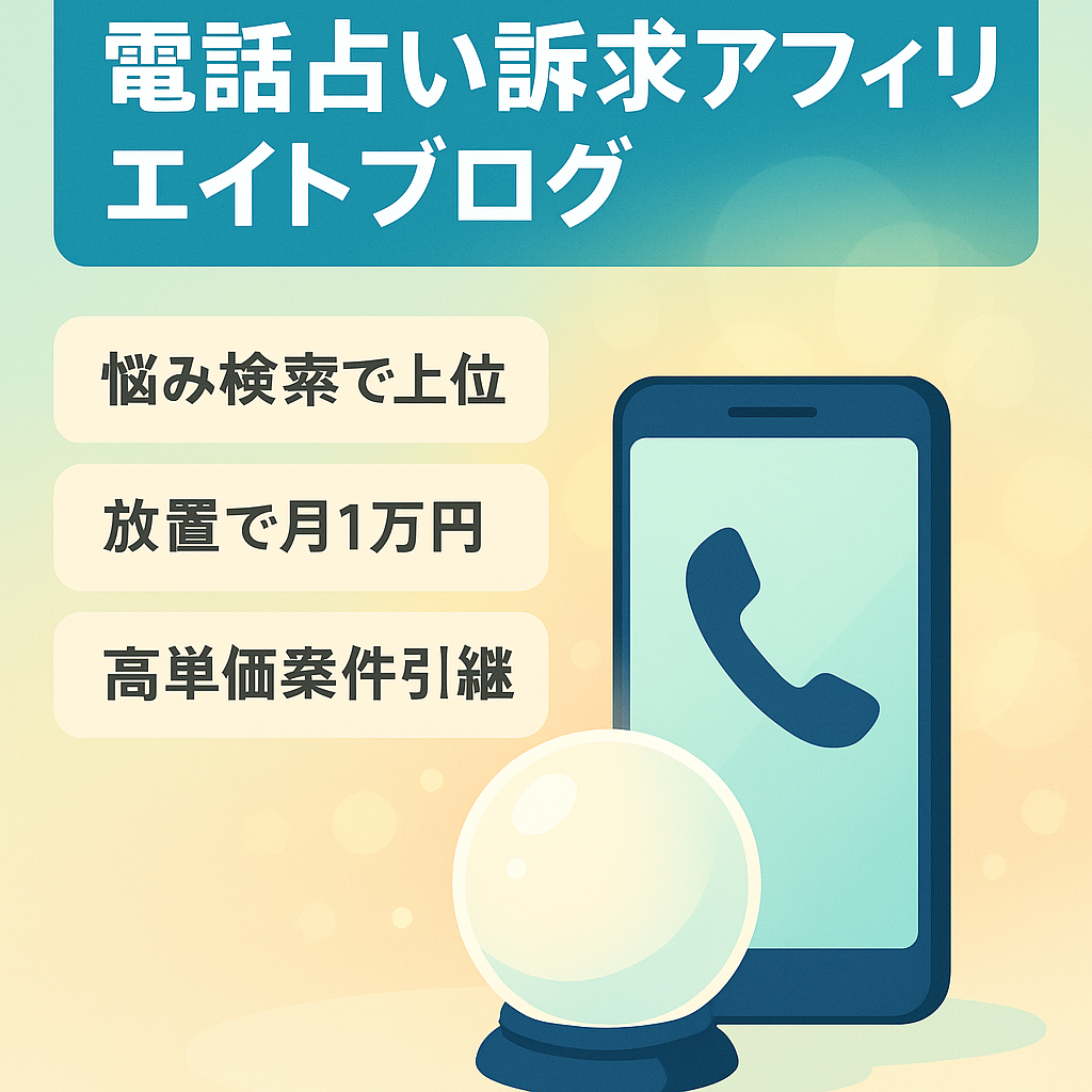 【人間関係のお悩みに特化】電話占い訴求アフィリエイトブログ