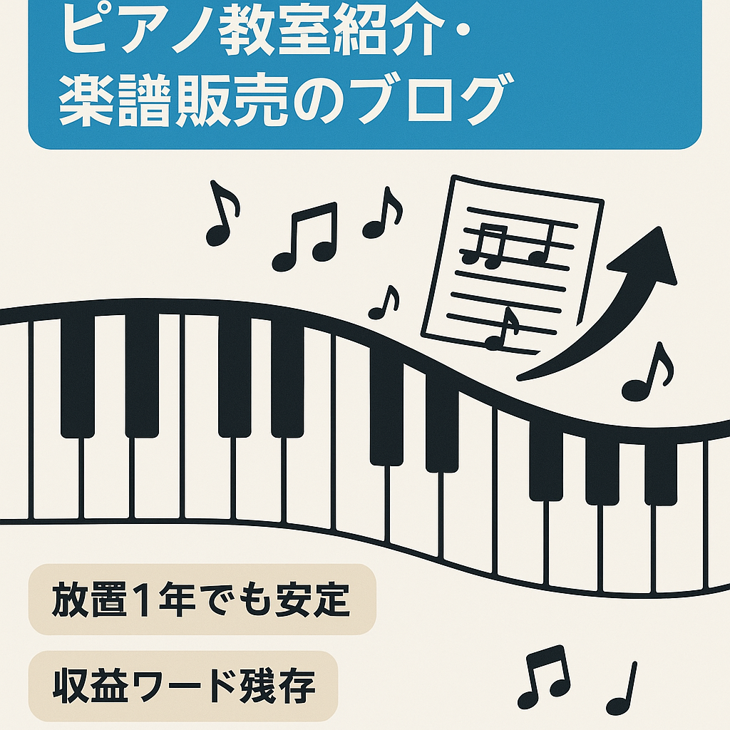 【放置で売上15,000円】ピアノ教室紹介・楽譜販売のブログ