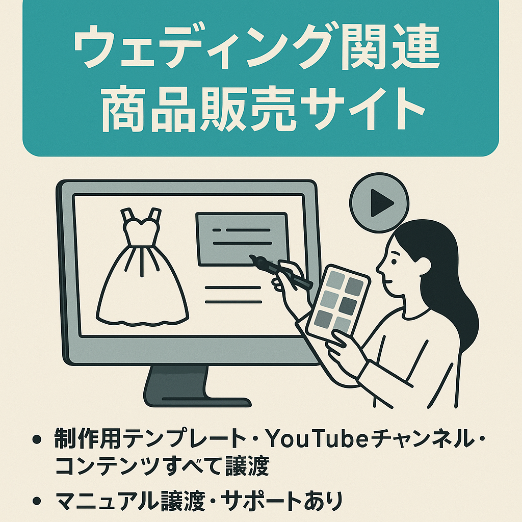 【コンテンツ豊富】ウェディング関連商品販売サイト※要Illustratorスキル（外注OK）
