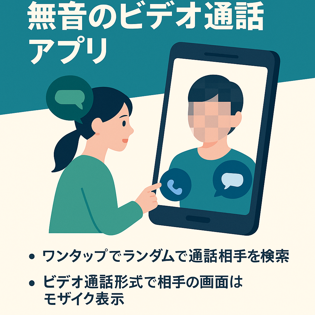 【iOS】会話はチャットで行う無音のビデオ通話アプリ
