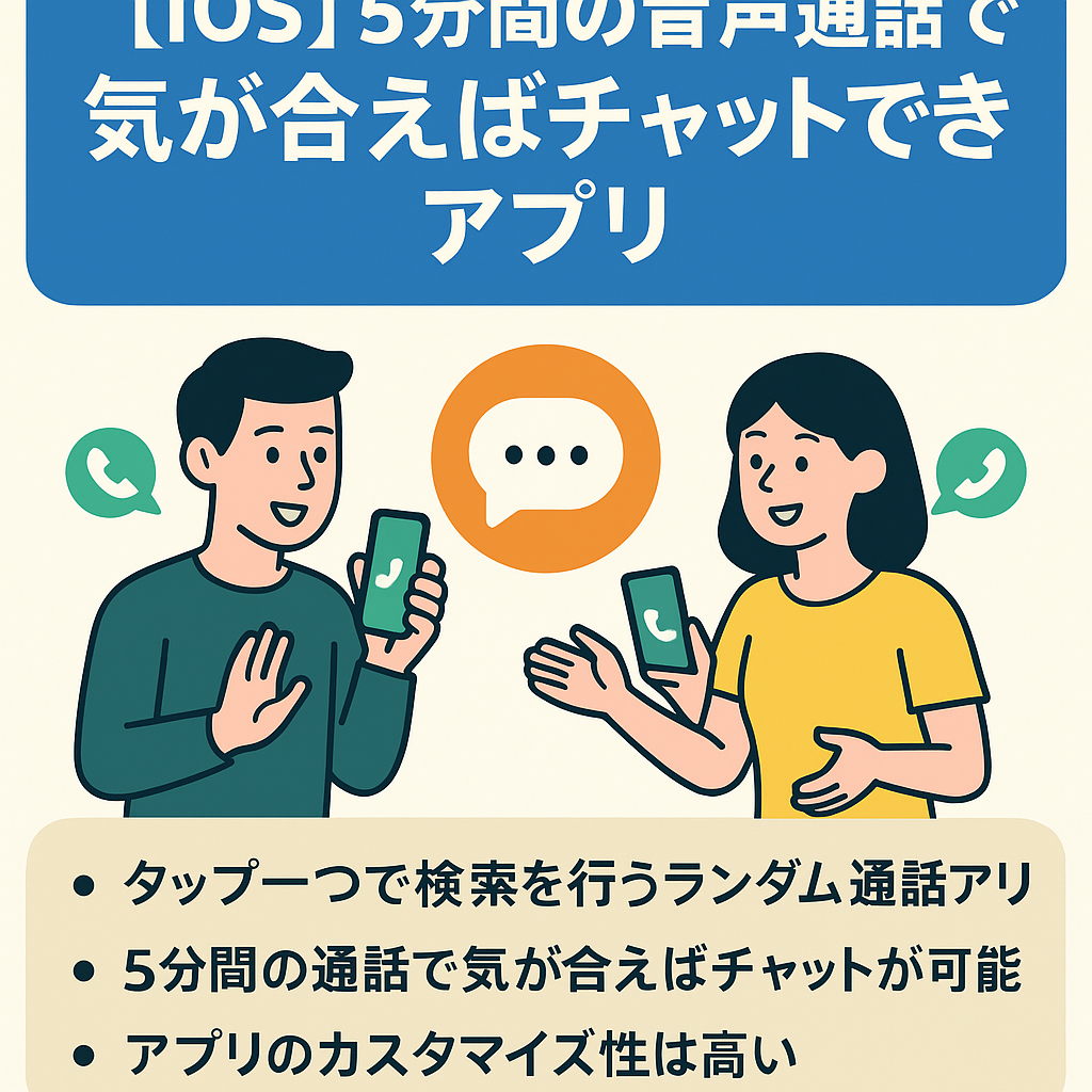 【iOS】5分間の音声通話でお互いに気が合えばチャットを行うことができるアプリ
