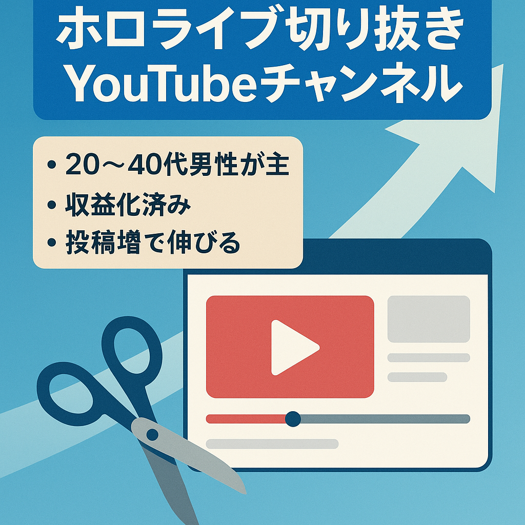 【6月最終値下げ】ホロライブ専門切り抜きYouTubeチャンネル