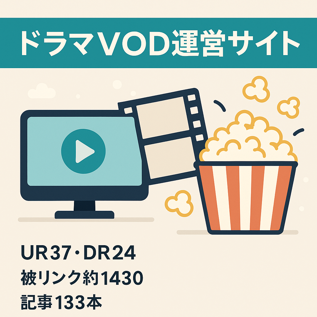 【UR37/DR24/133記事】ドラマ、VOD配信サービスの運営サイトなります。
