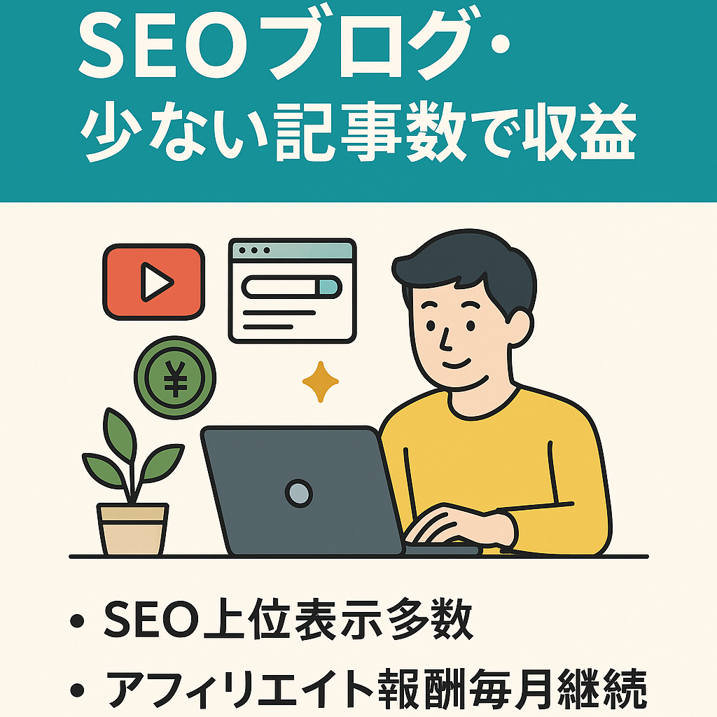 エンタメ系VOD/SEOブログ・毎月継続報酬、少ない記事数でマネタイズ