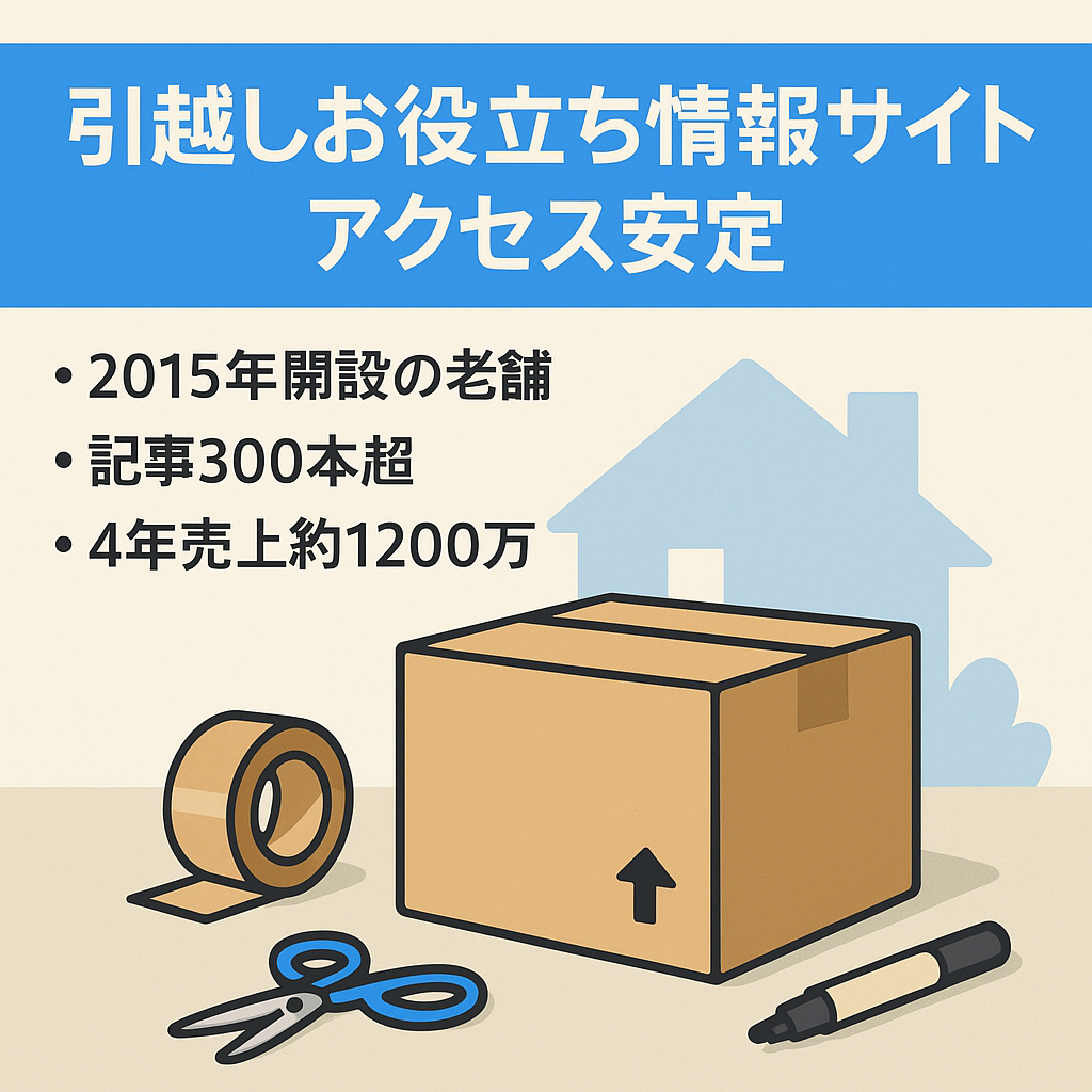 引越しお役立ち情報の専門メディア・Googleアップデートの影響を受けずアクセス安定