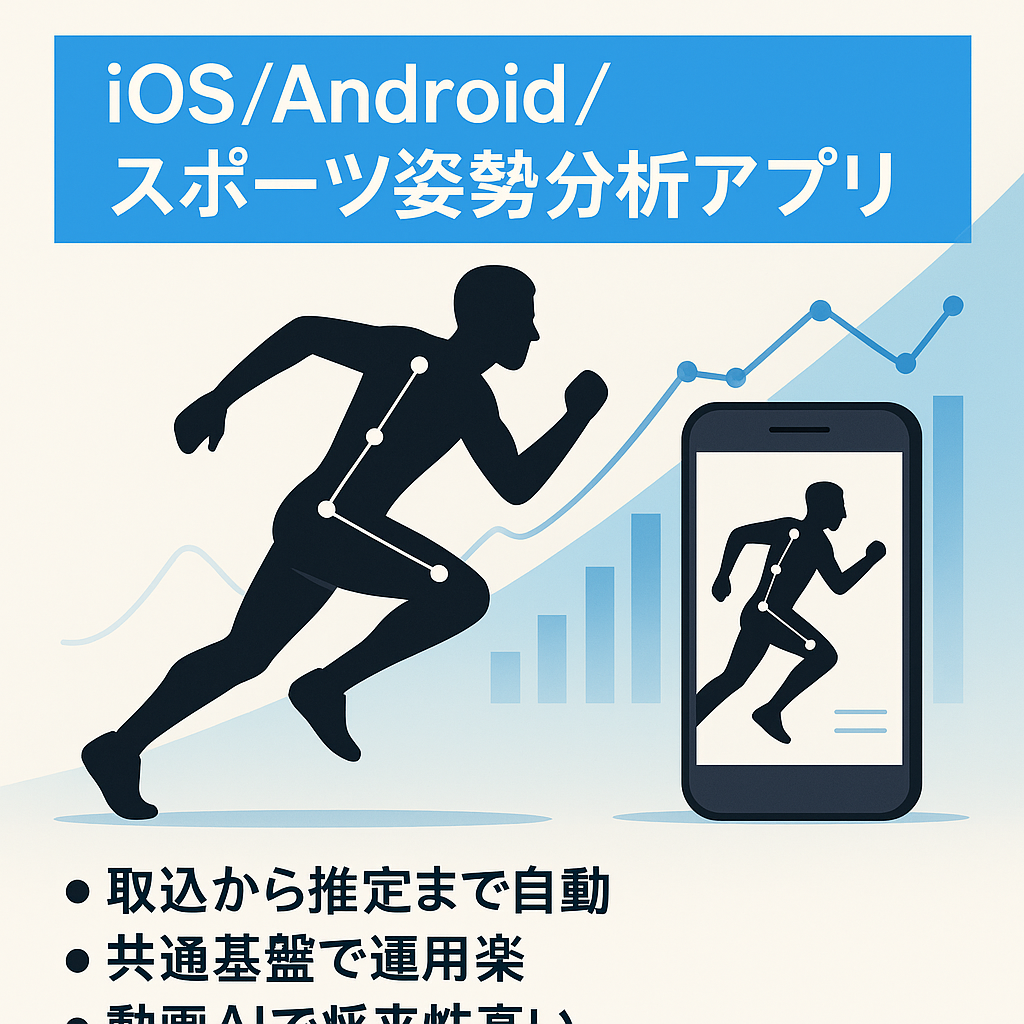 【iOS/Android｜スポーツ】動画アップロードするだけで、姿勢推定を用いた動作分析ができるアプリ