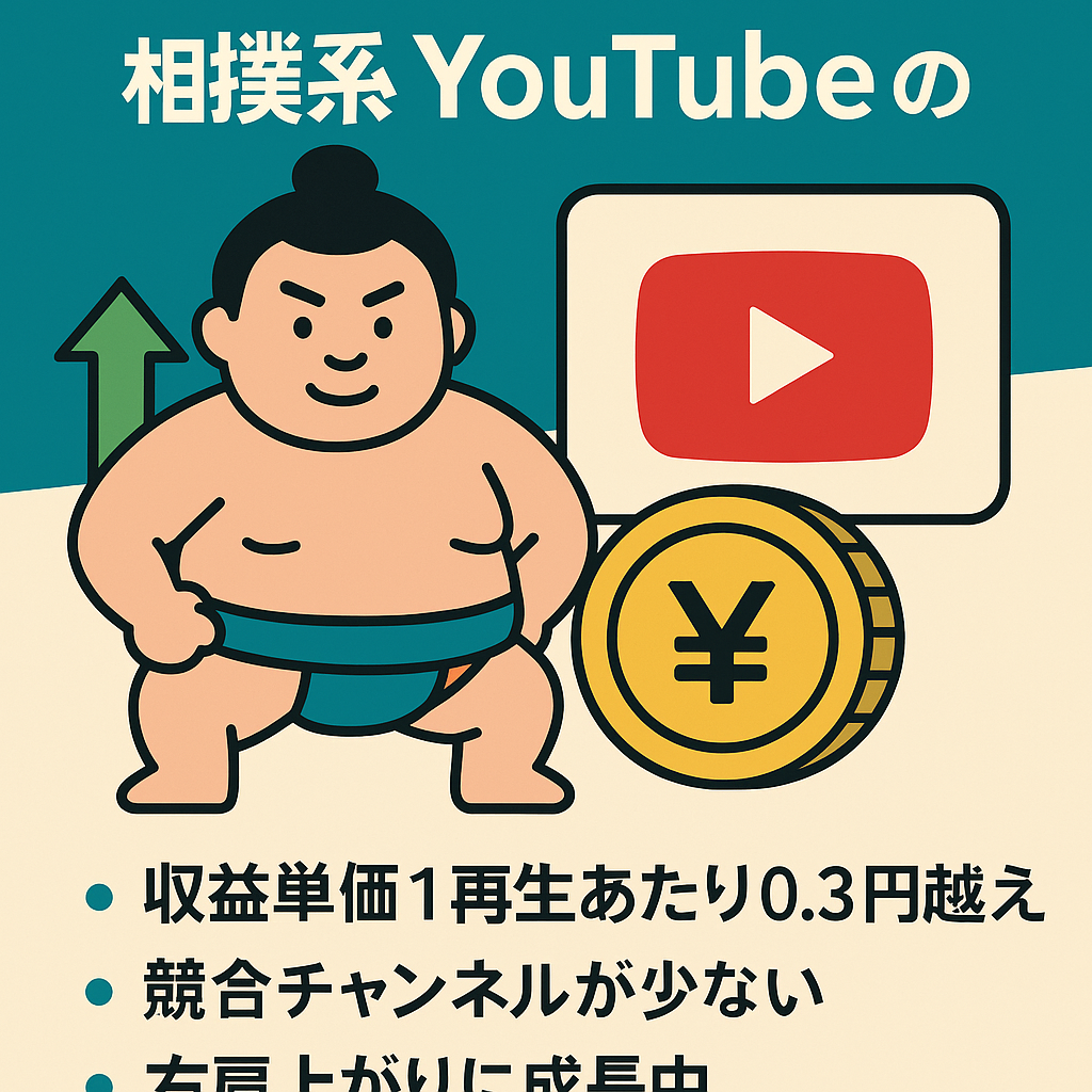 【収益高単価！】12月収益5.2万円の相撲系YouTubeチャンネル