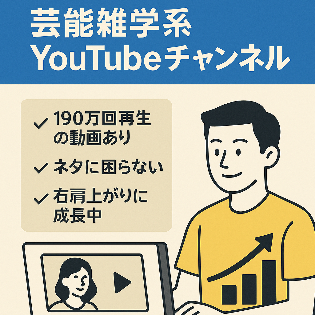 【人気ジャンル！】7月収益9.7万円の芸能雑学系YouTubeチャンネル