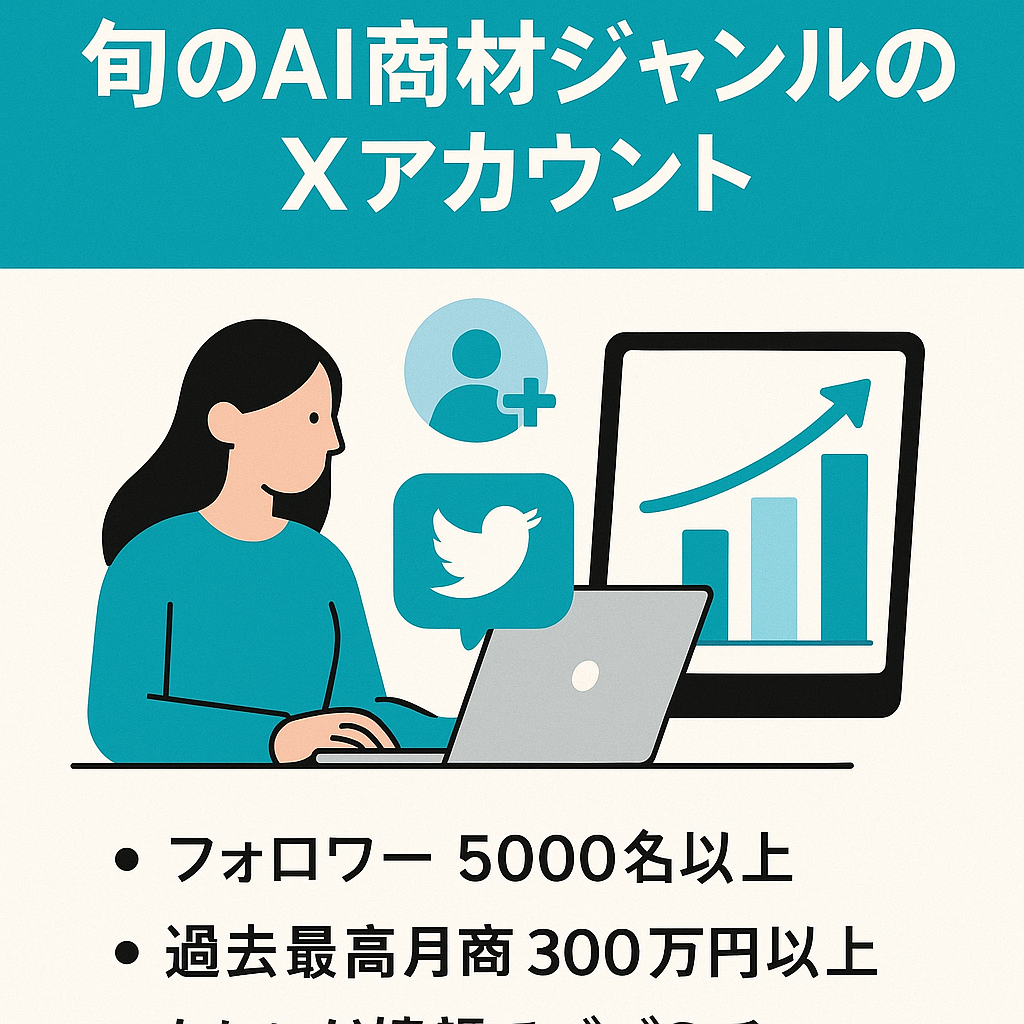 【過去最高200万バズ】旬のAI商材ジャンルのX(twitter)アカウント