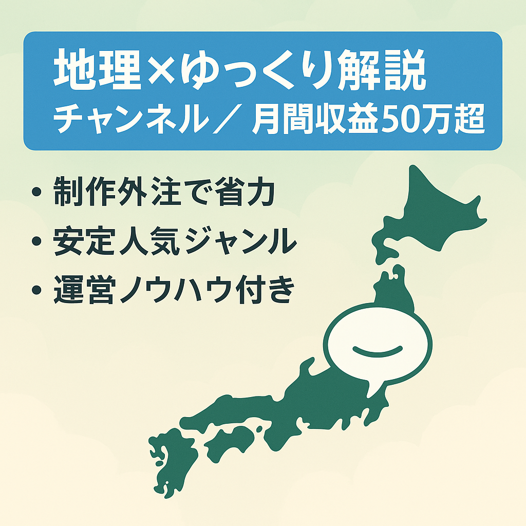 【月間収益50万円超】地理×ゆっくり解説チャンネル｜再現性を引き継ぐ運営ノウハウ付き