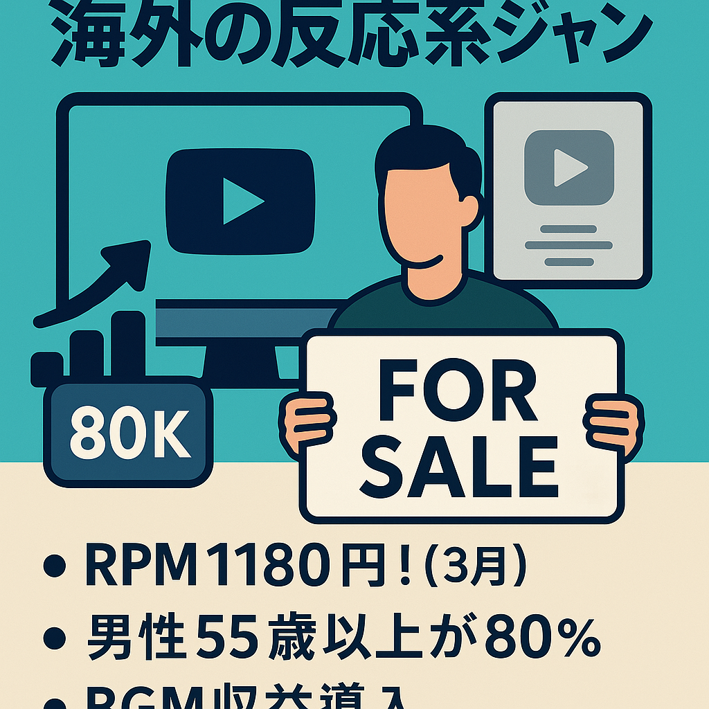 【急ぎのため激安】銀盾目前の海外の反応系ジャンル・登録者8.01万人