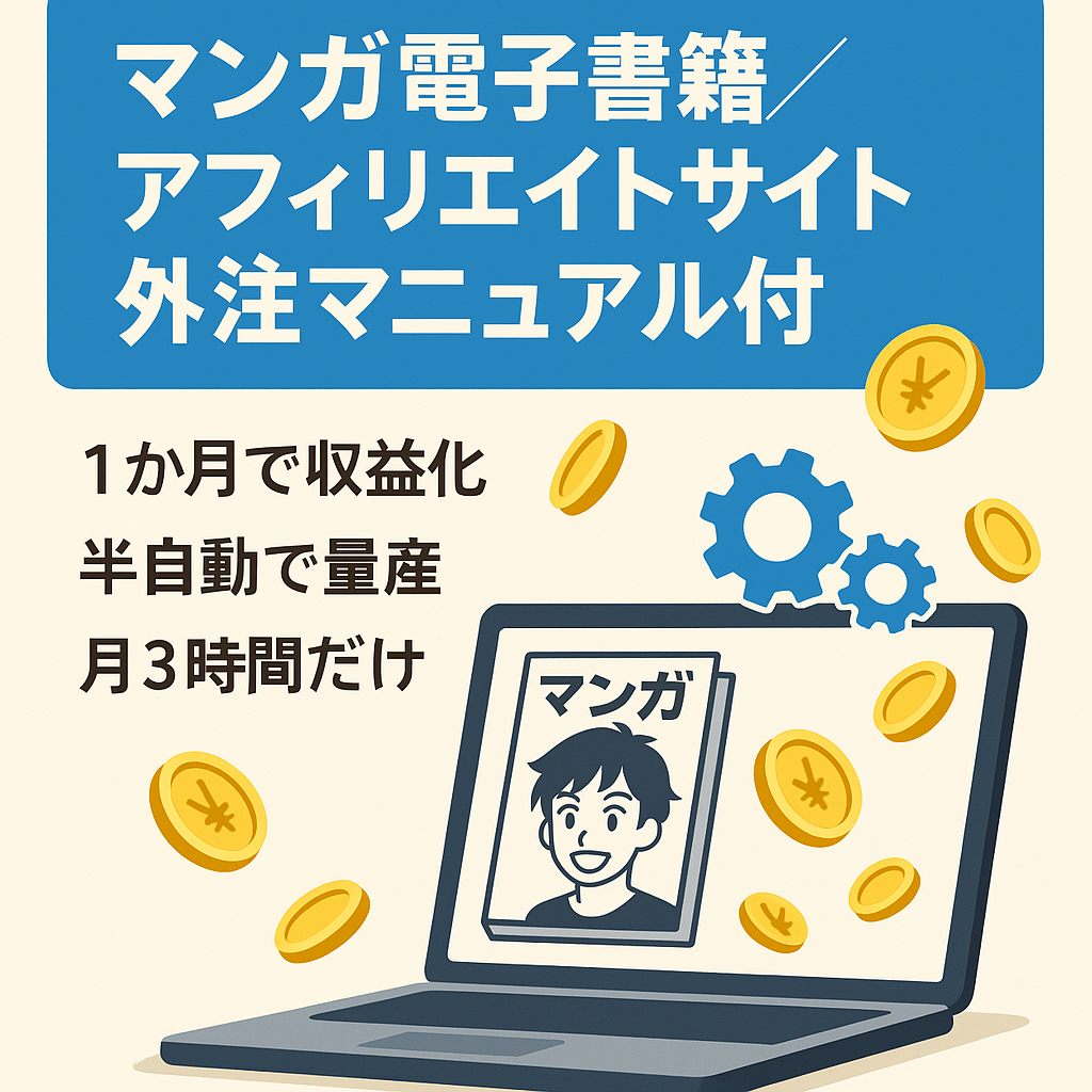 マンガ電子書籍のアフィリエイトサイト【外注マニュアル有】