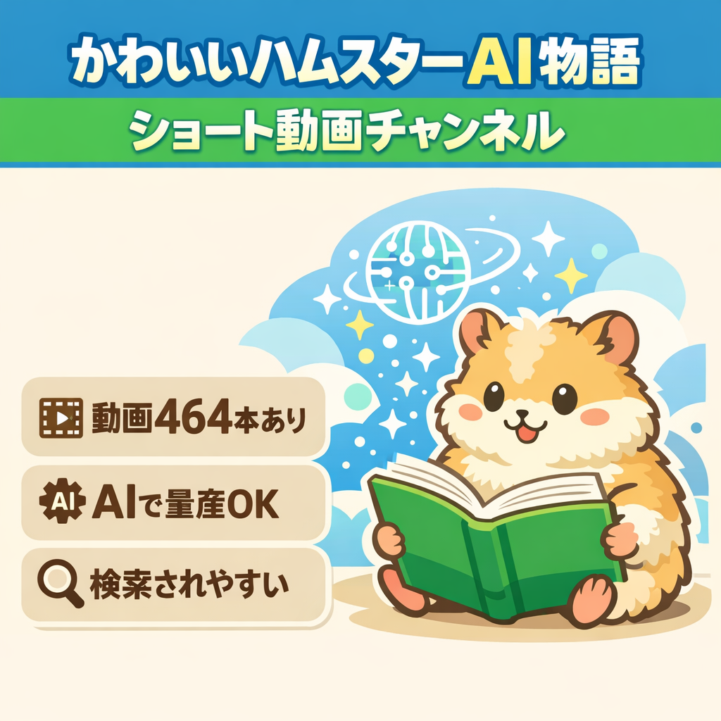 可愛いハムスターAIストーリー Shorts専門 1.700人登録