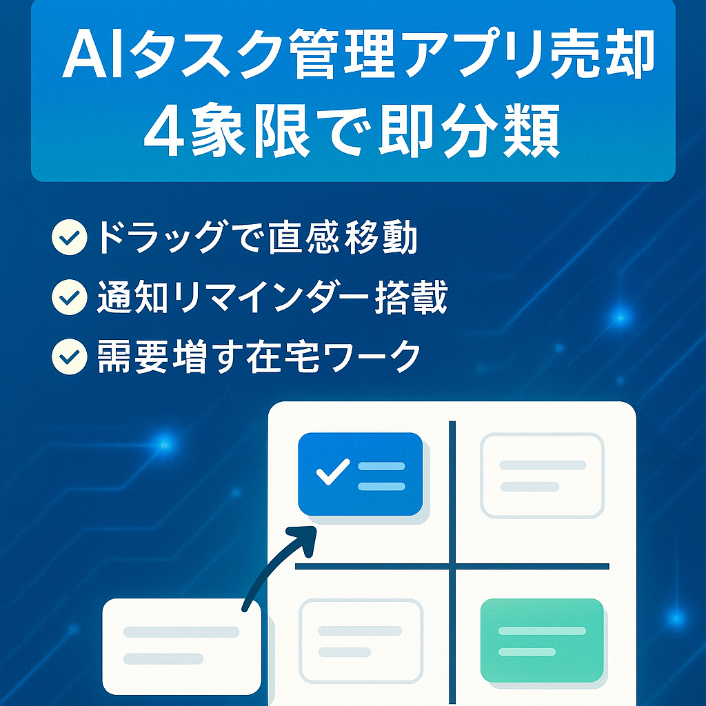 アイゼン式マトリックス　でタスクを即分類！ AI生産性アプリ |