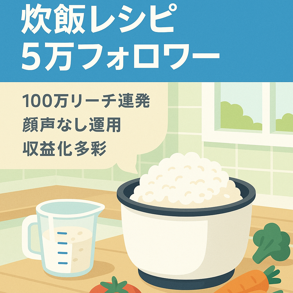 【Instagram運用2ヶ月で5万フォロワー】ダイエット炊飯レシピアカウント