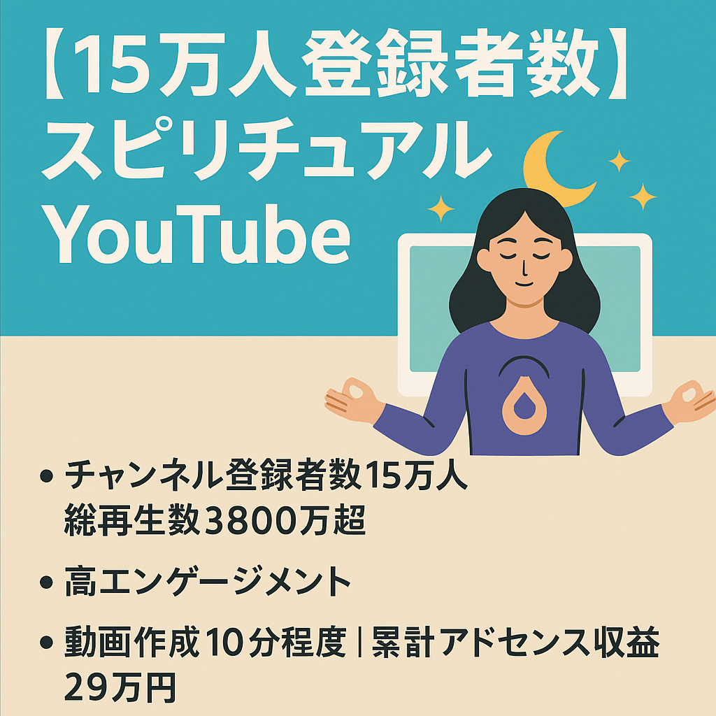 【15万人登録者数】累計アドセンス収益29万円スピリチュアルYouTubeアカウント（shorts）