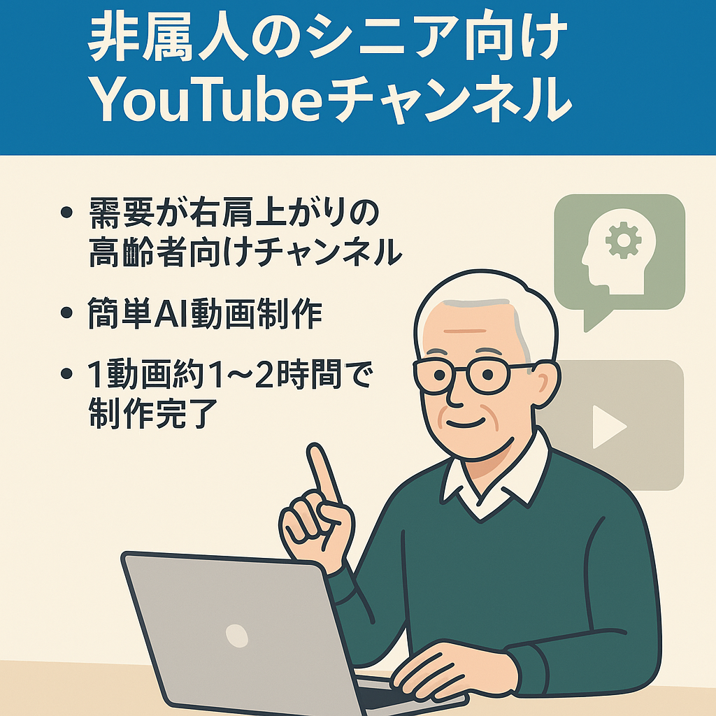 【5月は43万超え】登録者1万人超え/非属人で簡単AI動画作成/人気のシニア向け人生の教訓・雑学系YouTubeチャンネル