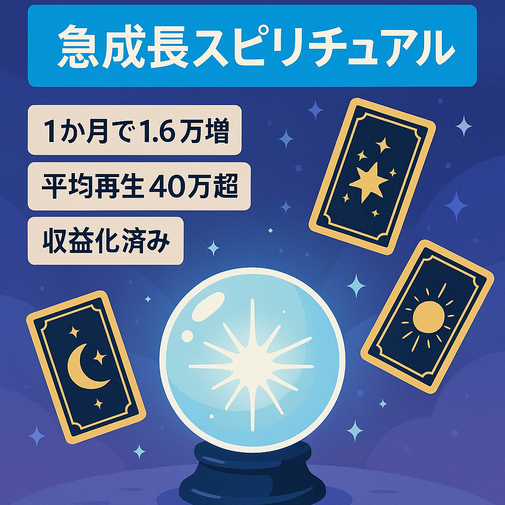【TikTok×スピリチュアル/占い】たった30投稿でフォロワー16,000人 / 282,000いいね獲得している急成長TikTokアカウント