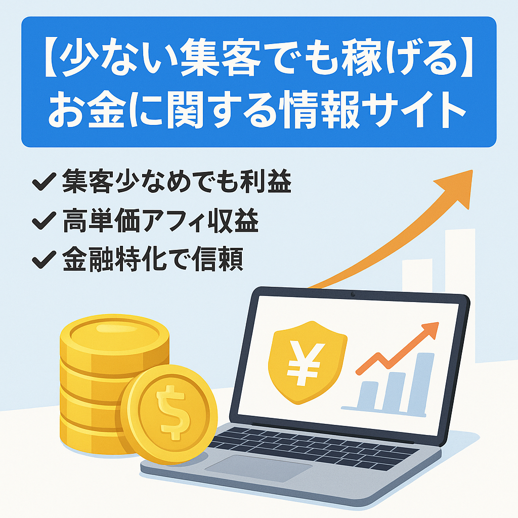 【少ない集客でも稼げる】お金に関する情報サイト