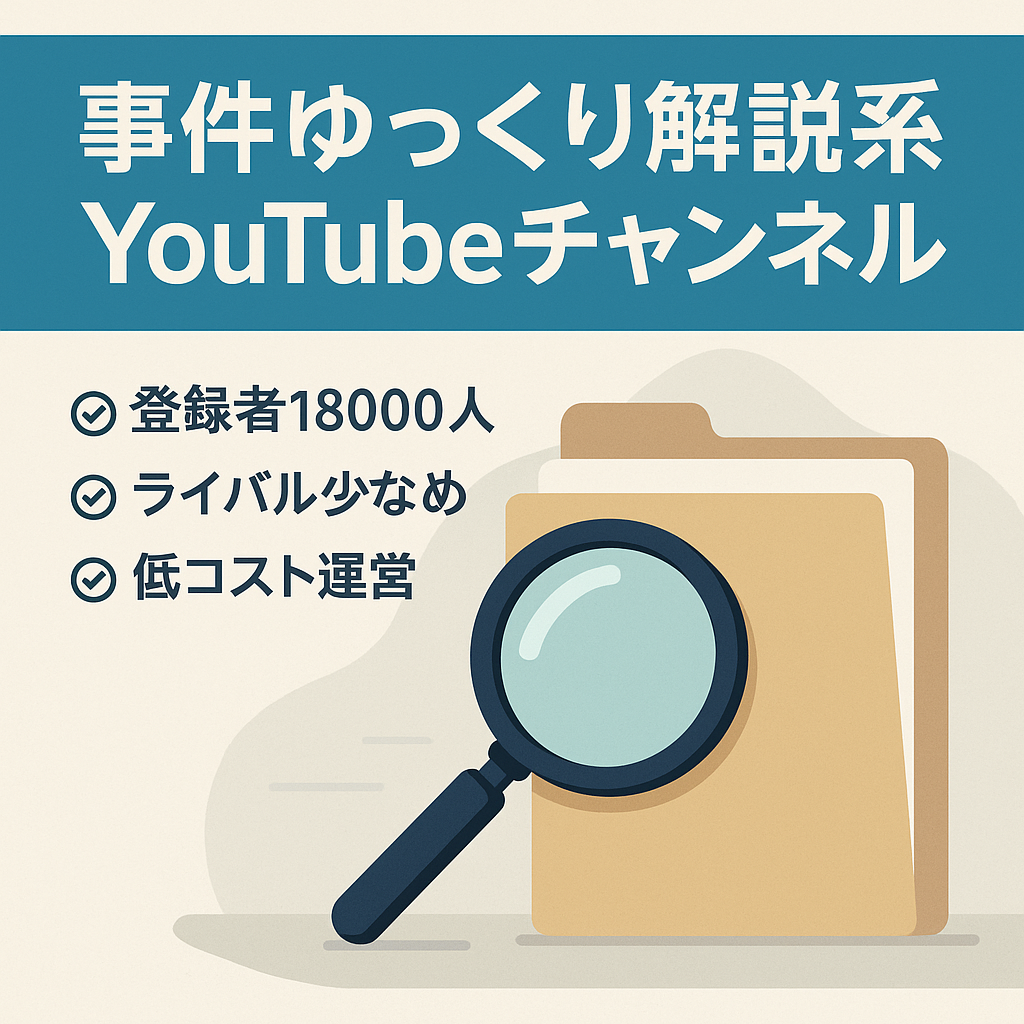 【登録者18000人】差別化に成功しライバルが少ない事件関連のゆっくり解説系チャンネル