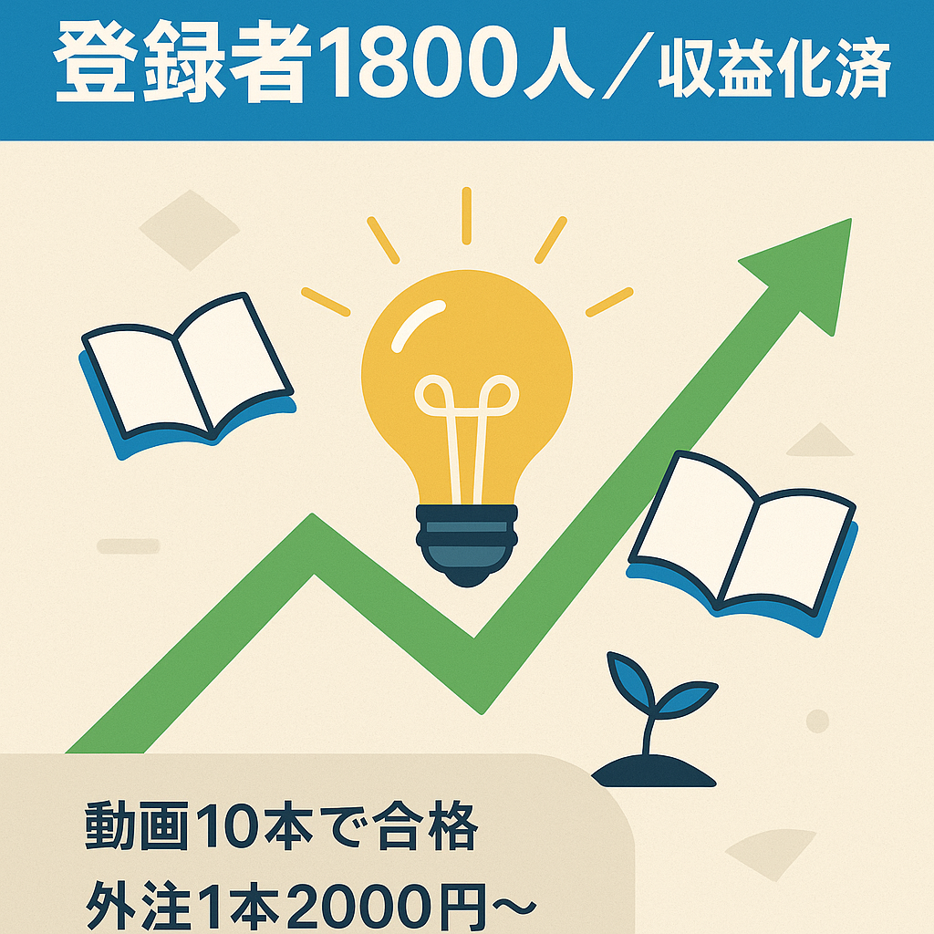 【非属人／開設1ヶ月で収益化達成！】登録者1,800人超え雑学チャンネル(通常動画)｜運営期間わずか3ヶ月
