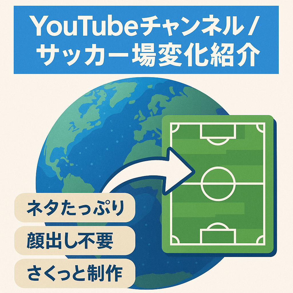 Google Earth Proを使用してサッカー場の変化を紹介するチャンネル