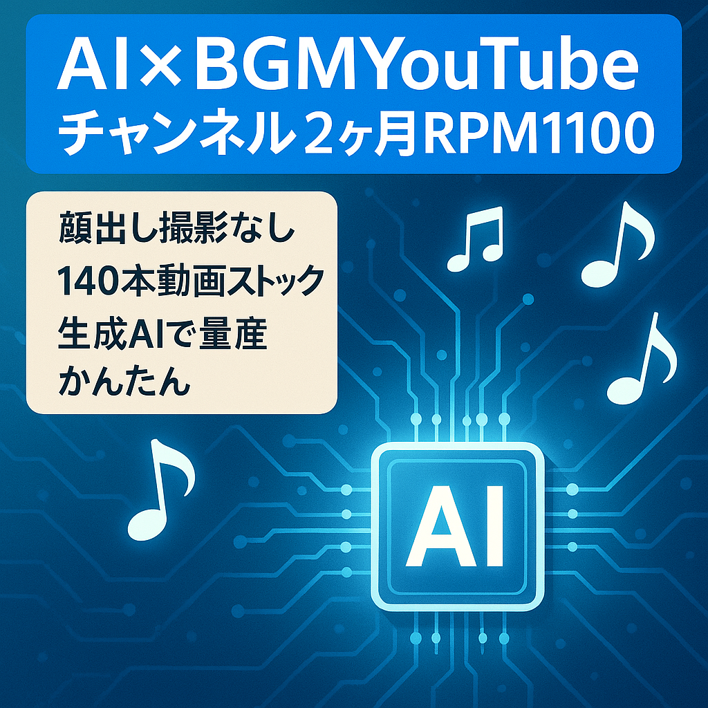 【収益化2ヶ月で月15万】RPM1,100円。AI×BGMのYouTubeチャンネル