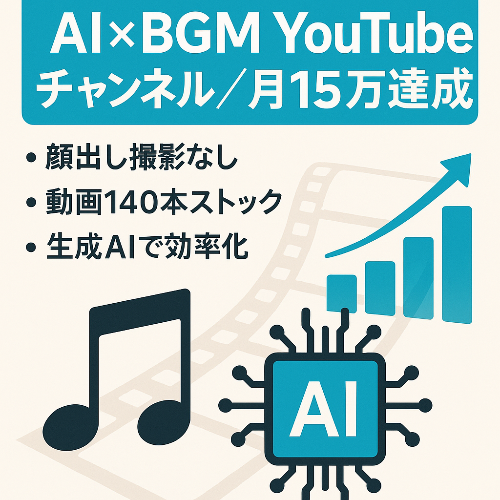 【収益化2ヶ月で月15万達成】AI×BGMのYouTubeチャンネル　マニュアル付き
