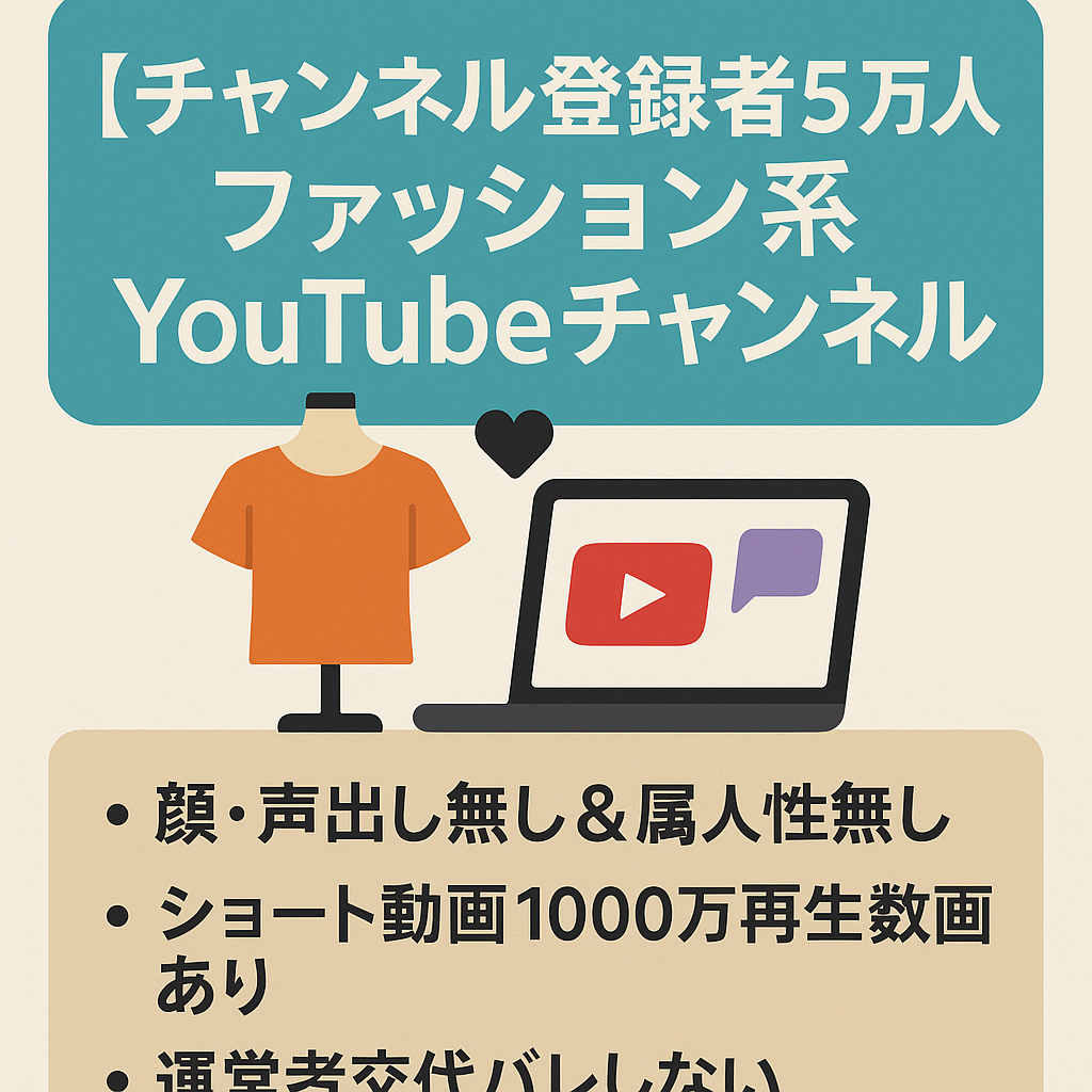 【チャンネル登録者5万人】ファッション系YouTubeチャンネル