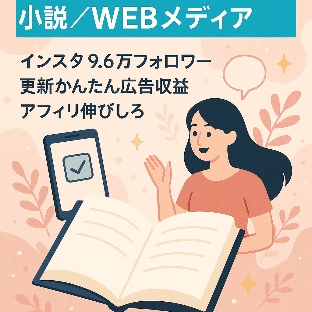 【月間140万PV以上のWEBメディア】Instagram総フォロワー9.6万人の小説アカウントと連携したメディア