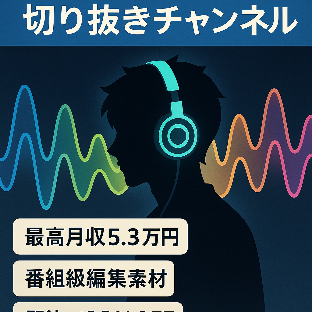 【登録者数2500人超】業界トップ人気男性Vtuber切り抜きチャンネル【最高月収53000円】