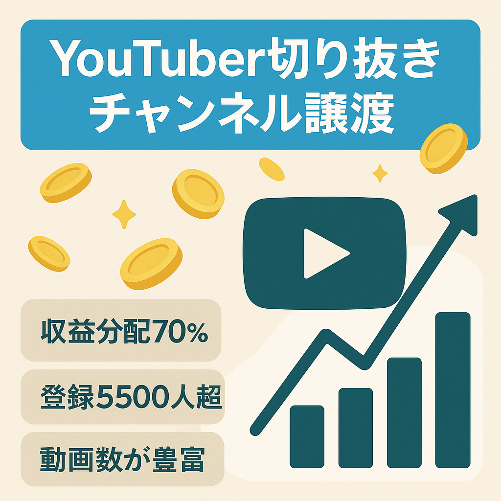 【最高収益35万/月, 登録者5500人超】金持ちYouTuber切り抜き-収益分配70%【総再生回数2000万越え】