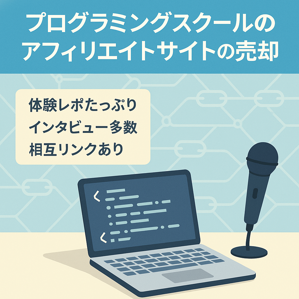 プログラミングスクールのアフィリエイトサイトの売却
