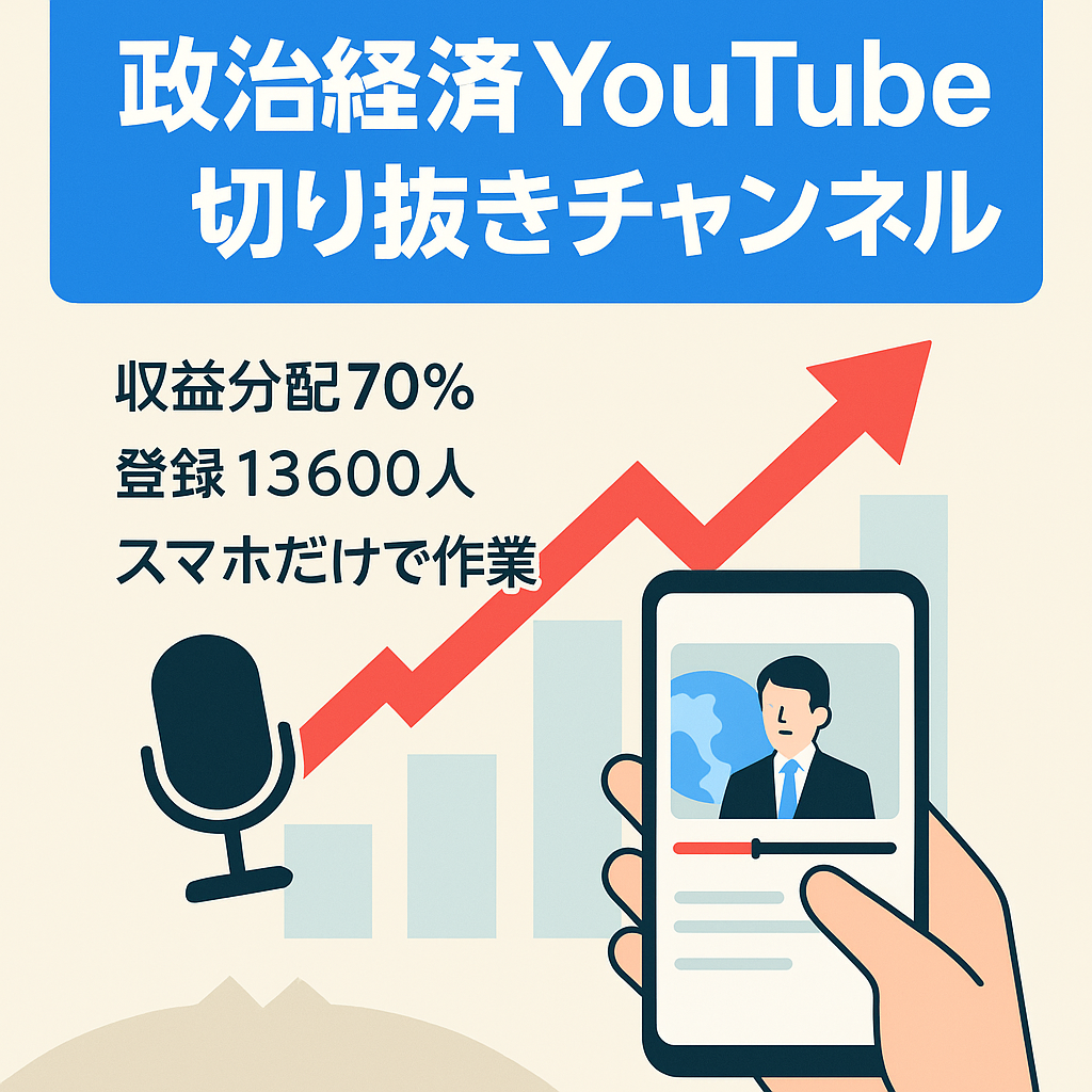 【登録者13600人】政治、経済系YouTubeの切り抜きチャンネル