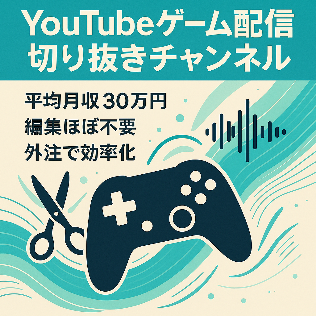 ★YOUTUBE★ゲーム配信者切り抜きチャンネル【月最高収益47万円・半年で175万円収益】