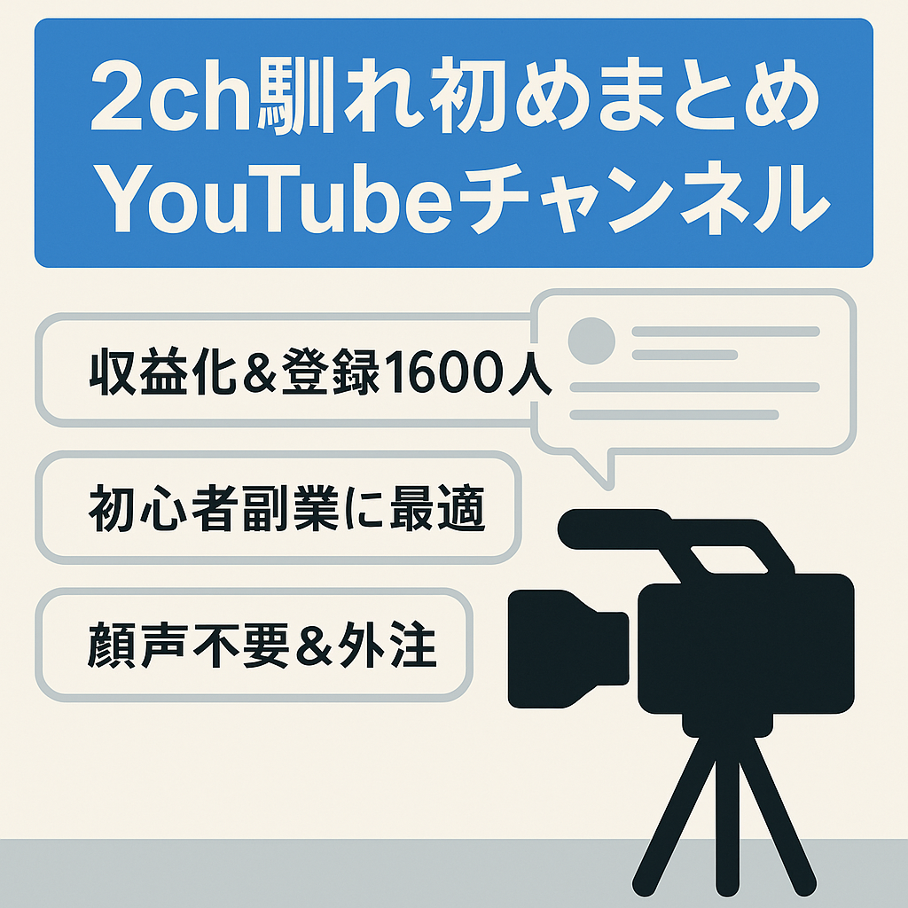 【収益化済み！1600人】2ch馴れ初め系スレまとめのYouTube動画【ゆっくり解説】【フル外注可能】