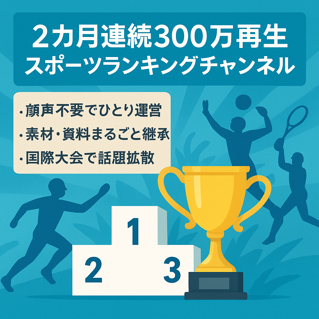 【2ヵ月連続300万回再生】スポーツに特化したランキングチャンネル