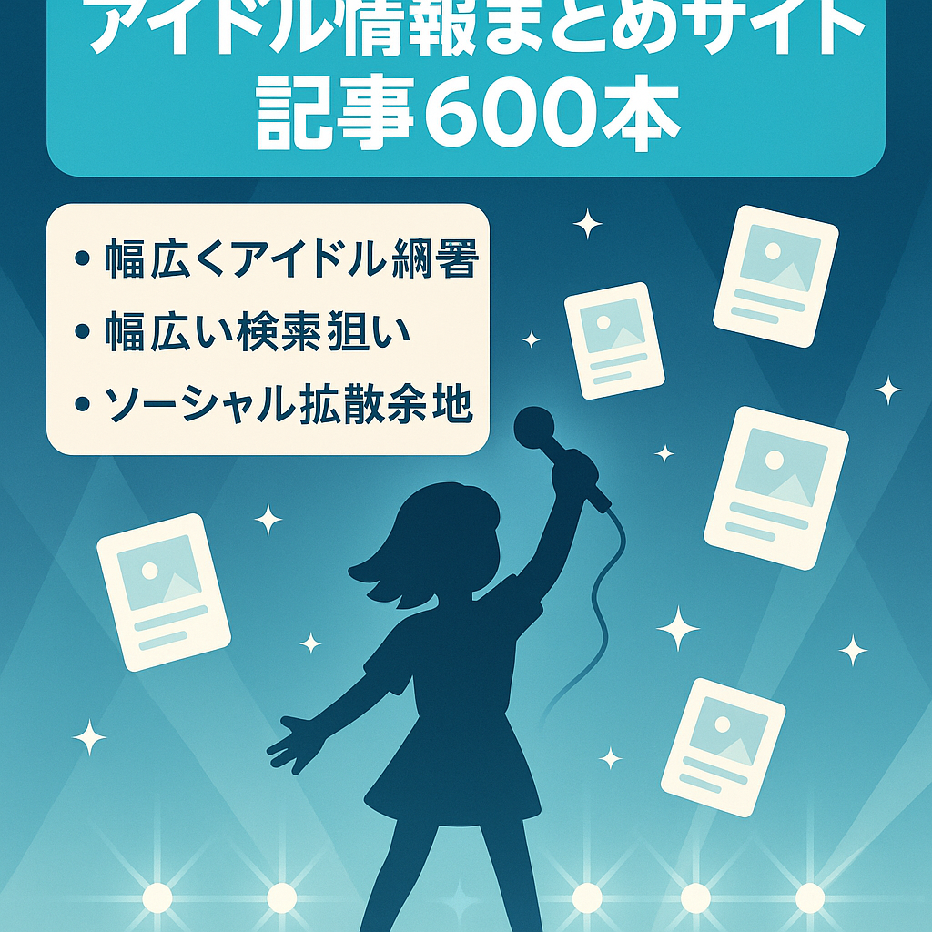 【お得◎】記事数600本以上のアイドルまとめサイト｜アイドル情報特化サイト！
