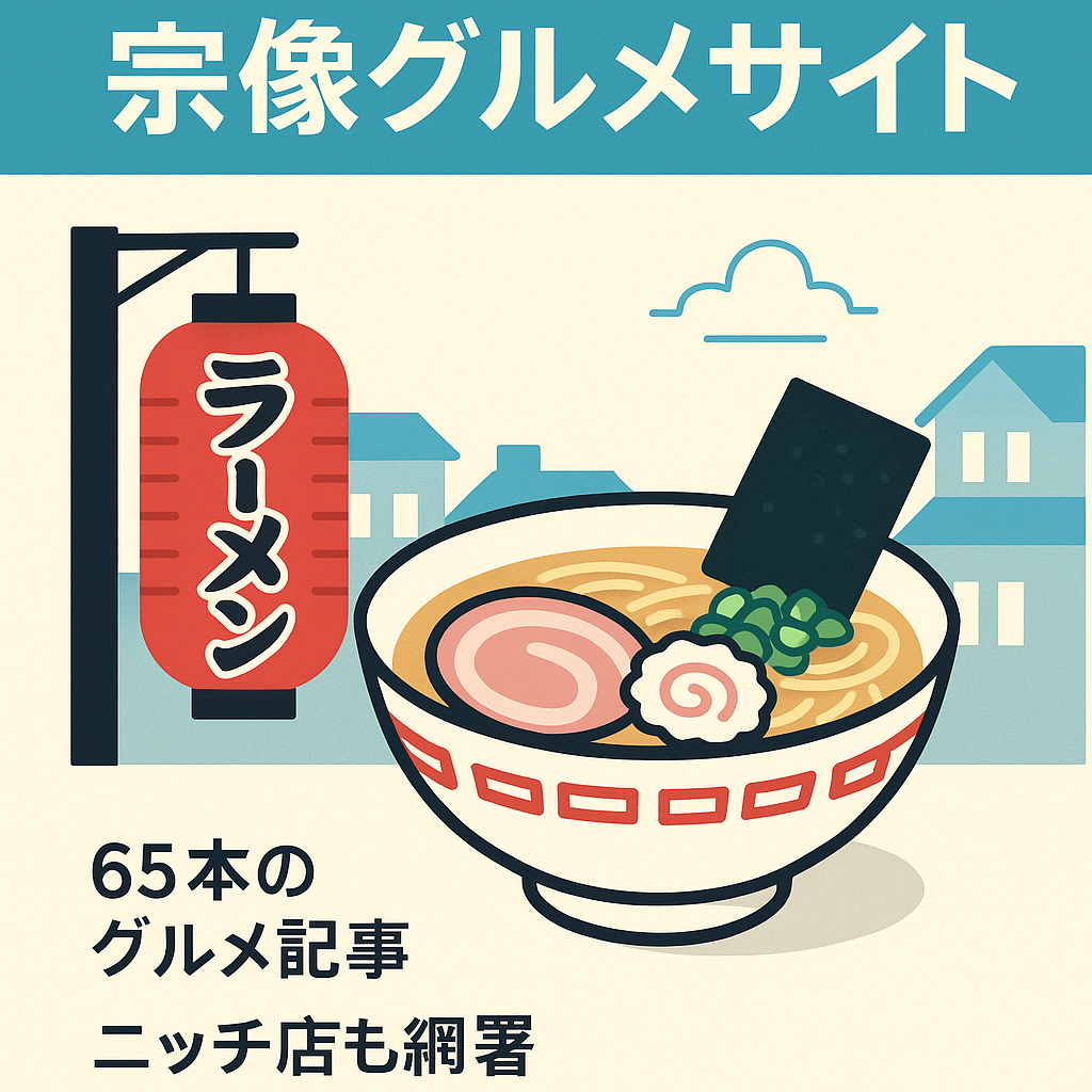 福岡・北九州・宗像３エリアのグルメ紹介サイト　65記事以上   Adsense平均 1,000円/月