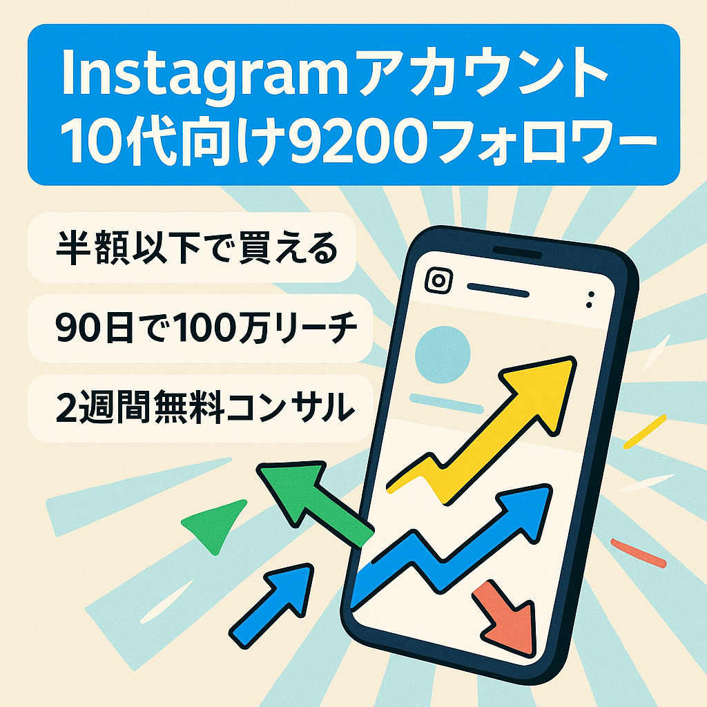 【Instagram 9200フォロワー】90日間で約100万リーチ！ 10代向けアカウント
