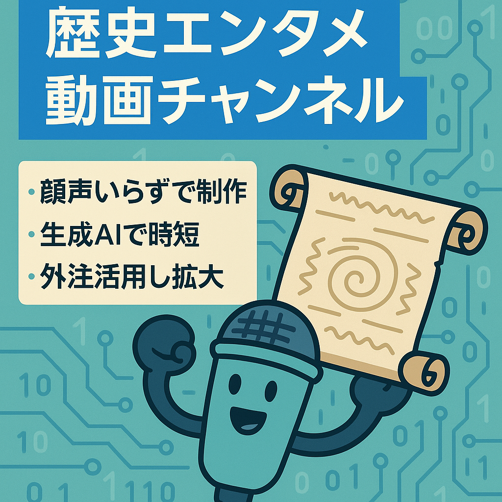 【収益化済み】顔出し声出し不要歴史エンタメ系チャンネル