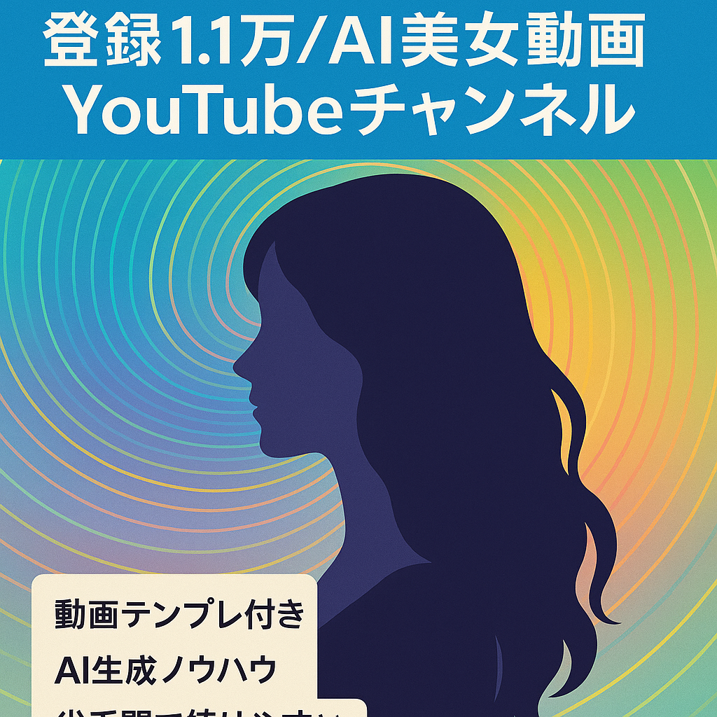 【Youtube登録者数11,000人超え】流行りのAI美女動画・画像