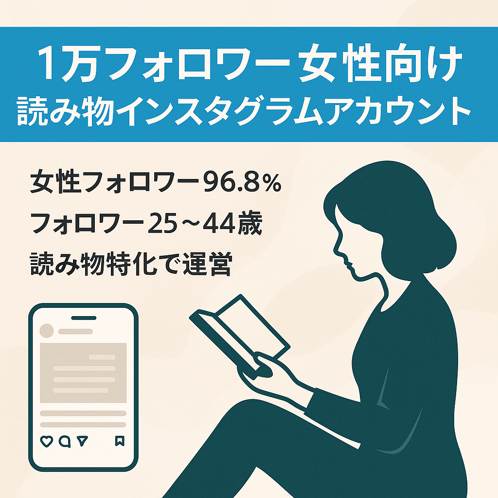 ※値下げ早いモノ勝ち！【Instagramフォロワー1万人】女性向け読み物系アカウント