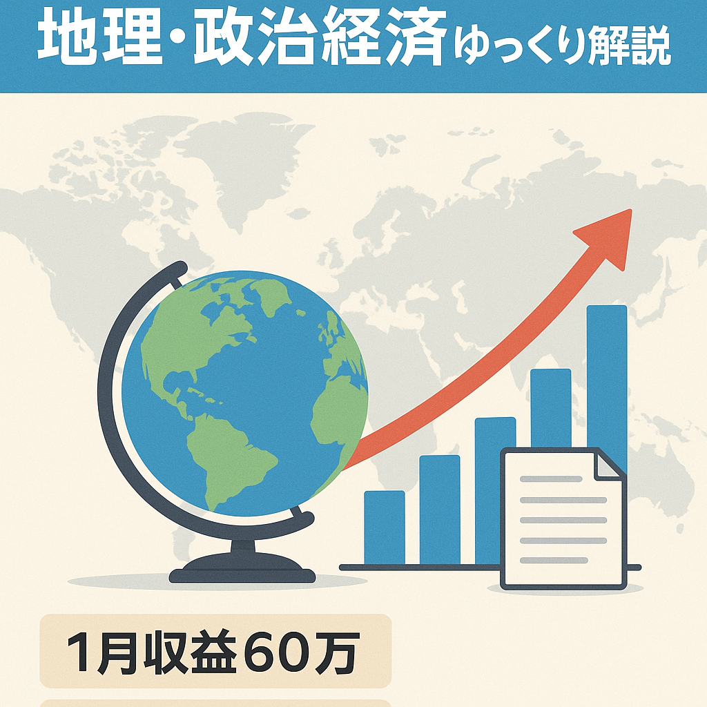 【1月収益60万】登録者35000人以上、地理・政治経済ゆっくり解説チャンネル