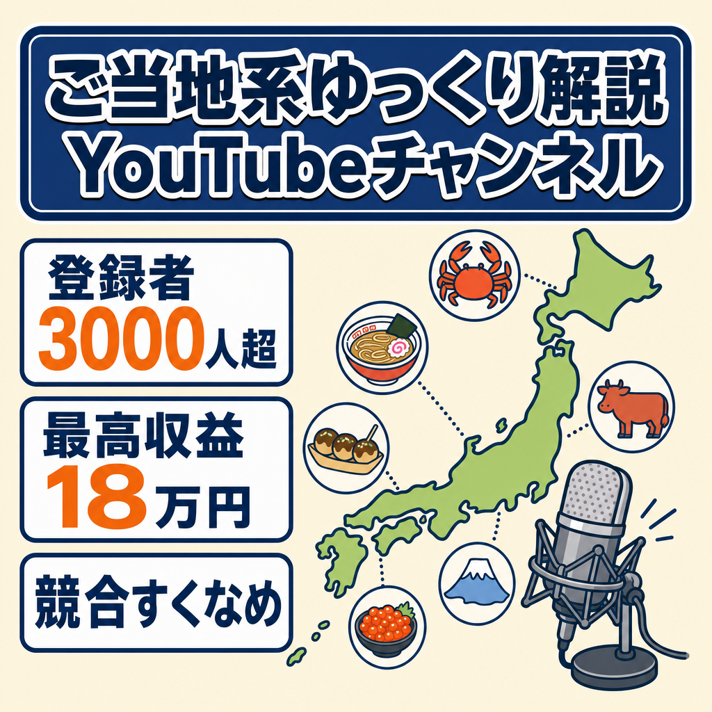 ご当地系ゆっくり解説！YouTubeチャンネル（登録者3000人）